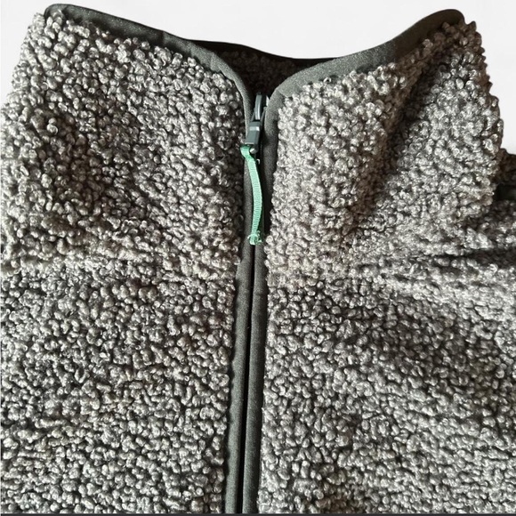 Old Navy Sherpa Quarter-Zip Pullover Jacket - Dark Ivy Green size Large - Picture 4 of 6